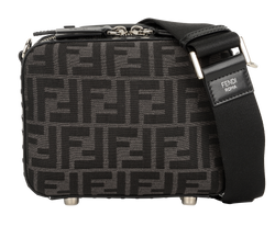 Mini FF Suitecase, Canvas/Leather, Grey/Black, 2289047, S/DB, 3*